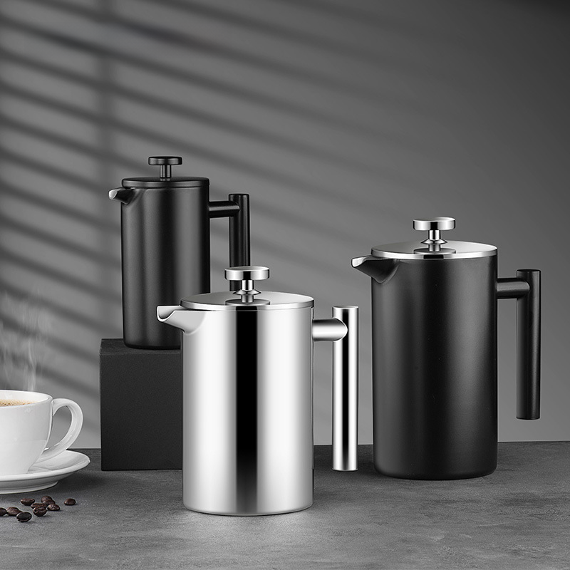 The GroundState Press - Stainless Steel French Press Coffee Maker